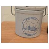 Lot of (2) Stoneware Cheese Crocks