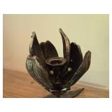 Metal Flower Ash Tray + Candleholder