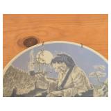 - Santa Claws, A Purrfect Feast, Scaredy Cats, Easter Purrade, Not a Creature Was Purring Porsgrund Collectible Plate - Troll Smoking a Pipe Under the Moon (Norway) with Plate Hanger
