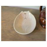 Ceramic Cat Tea Pot + Cat Nap Trinket Dish by Fritz & Floyd