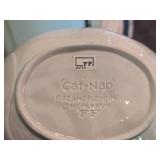 Ceramic Cat Tea Pot + Cat Nap Trinket Dish by Fritz & Floyd