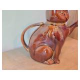 Ceramic Cat Tea Pot + Cat Nap Trinket Dish by Fritz & Floyd