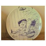 Porsgrund Nisse Collectible Plates Set of 4 (Norway) with Plate Hangers