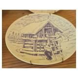 Porsgrund Nisse Collectible Plates Set of 4 (Norway) with Plate Hangers