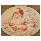Porsgrund Nisse Collectible Plates Set of 4 (Norway) with Plate Hangers