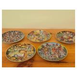 Lot of (5) by Bill Bell Cat theme Collector Plates