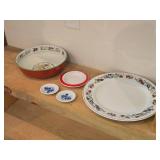 Porsgrund Bowl, Plate and Saucers (Norway)