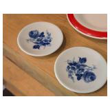 Porsgrund Bowl, Plate and Saucers (Norway)