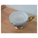 (2) Handpainted Tea Cups (Germany and Japan) + (1) Handpainted Sugar Bowl (Germany)