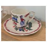 Tea Cups (x5) and Saucers (x4)