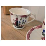 Tea Cups (x5) and Saucers (x4)