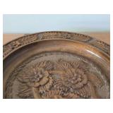 Lot of (3) Handcarved Wooden Decorative Wall Plates