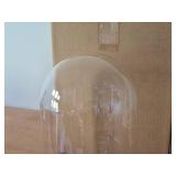Lot of (2) Clear Glass Cloche Dome 12" x 8"