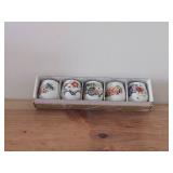 Vintage Ceramic Sake Cups Set of 5