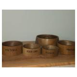 Lot of (7) Wooden Serving Bowls