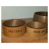 Lot of (7) Wooden Serving Bowls