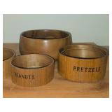 Lot of (7) Wooden Serving Bowls