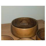 Lot of (7) Wooden Serving Bowls