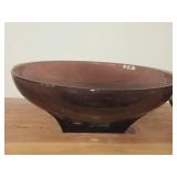 Lot of (2) Hazel Atlas Moroccan Amethst Glass Bowl with Square Base