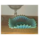 Lot of (4) Candy Dishes - Pedestal (x2) and Bowls (x2)