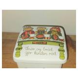 Lot of (3) Figgio Flint Dishwares - Powder Sugar Shaker, Lidded Jar, Lidded Butter Dish/ Storage Box | Turi Design | Norway