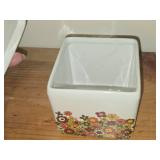 Lot of (3) Figgio Flint Dishwares - Powder Sugar Shaker, Lidded Jar, Lidded Butter Dish/ Storage Box | Turi Design | Norway