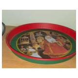Lot of (5) Metal Serving Trays (assorted)