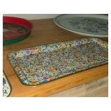 Lot of (5) Metal Serving Trays (assorted)