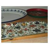 Lot of (5) Metal Serving Trays (assorted)