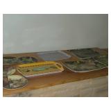 Melanine Serving Trays (x5) + Melanine Plates 6" (x4)