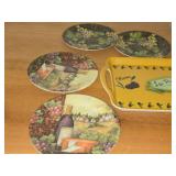 Melanine Serving Trays (x5) + Melanine Plates 6" (x4)
