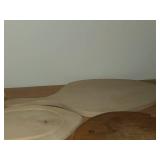 (3) Wood Fish theme Serving Trays + Wood Fish theme Cutting Board + Tear shaped Cutting Board