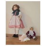Lot of (3) Porcelain Dolls