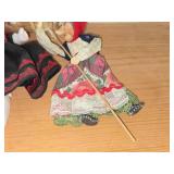 Lot of (3) Dolls - German Witch Doll + (2) Handmade Norwegian Dolls