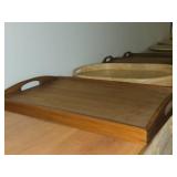 Lot of (5) Wood Serving Trays