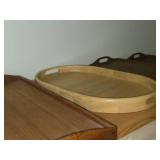 Lot of (5) Wood Serving Trays