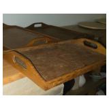 Lot of (5) Wood Serving Trays