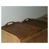 Lot of (5) Wood Serving Trays