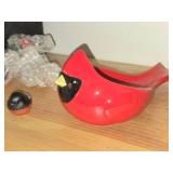 (23) Candy Design (Norway) Dompap Bird Figures + (1) Ceramic Cardinal