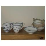 Porgrund Porcelain (Norway) - (9) Bowls and (4) Mugs