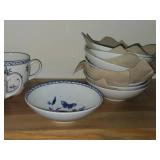 Porgrund Porcelain (Norway) - (9) Bowls and (4) Mugs
