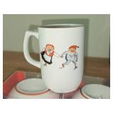 Lot of (3) Porsgrund (Norway) - Candle Bowl (x2) + Mug (x1)
