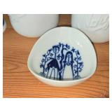 Porsgrund (Norway) Cups (2), Mug, Snack Dish, Peanut Shaker Bud Vase