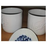 Porsgrund (Norway) Cups (2), Mug, Snack Dish, Peanut Shaker Bud Vase