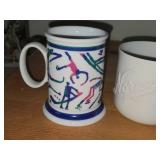 Porsgrund (Norway) Cups (2), Mug, Snack Dish, Peanut Shaker Bud Vase