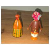 Lot of (2) Handcarved Wood Figurines - One from Russia, One from Ukraine