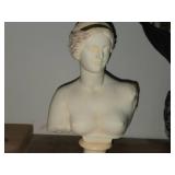 Handcrafted Alabaster Bust of Aphrodite of Melos Venus DeMillo Greek Bust