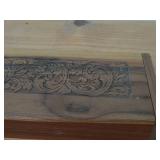 Flip-Top Carved Wood Trinket Box