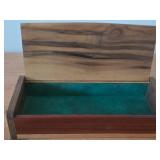 Flip-Top Carved Wood Trinket Box
