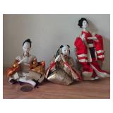 Lot of (3) Hina Dolls